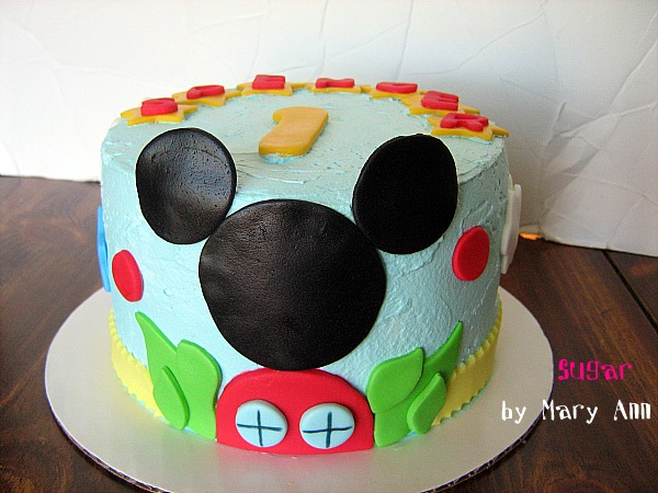 Sugar Mickey Mouse Clubhouse Smash Cake For A 1st Birthday