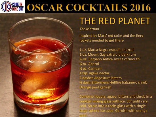 Oscar Cocktails 2016 The Martian The Red Planet