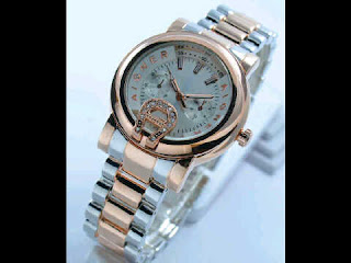 jam tangan Aigner date ring polos chrono variasi silver kombi Rosegold