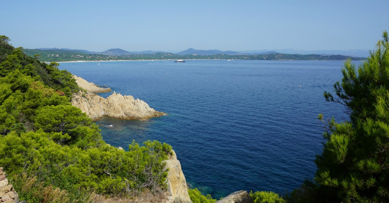 Pampelonne beach viewed from Cap Camarat