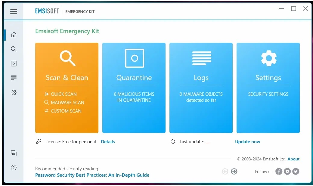 Emergency Kit Scanner : Ανιχνεύστε και διαγράψτε  κακόβουλο λογισμικό