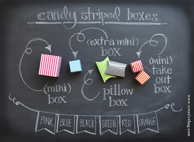 Creative Bag candy striped boxes