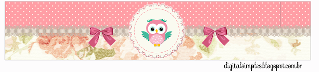 Owl Couple: Free Printable Candy Bar Labels.