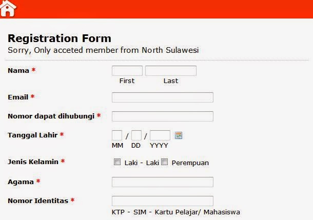 Cara mudah dan cepat membuat form registrasi di blog atau 