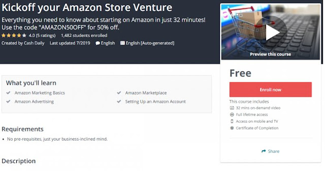 [100% Free] Kickoff your Amazon Store Venture