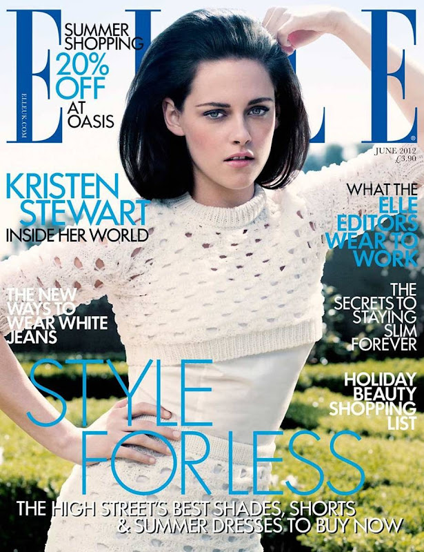 Kristen Stewart graces the upcoming cover of ELLE Magazine UK, June 2012 Issue 