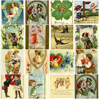 Antique Valentine Cards - old fashioned Valentines cards