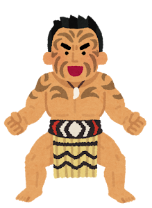 マオリ族のハカのイラスト1