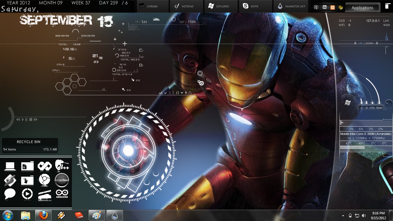 Desktop Keren Win 7 Dengan Rainmeter Amri Blog