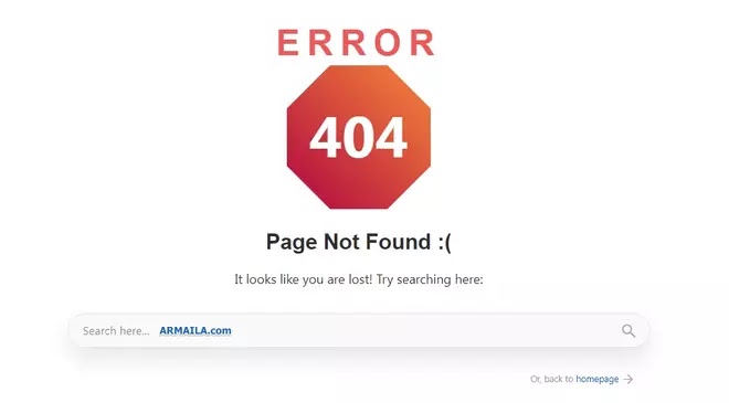 Cara Membuat Halaman Error 404 + Kolom Search