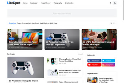 LiteSpot - News and Magazine Blogger Template