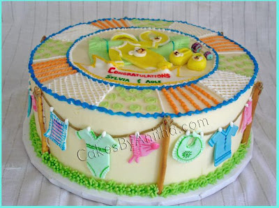 Fashion Baby Shower on Cakes By Anitha  Baby Clothes Baby Shower Cake