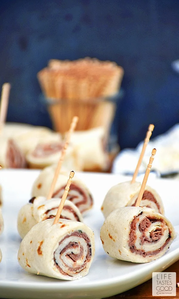 Garlic Roast Beef Pinwheels | by Life Tastes Good