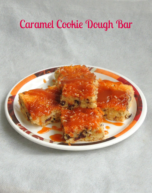 Caramel Cookie Bar, Caramel cookies dough bar