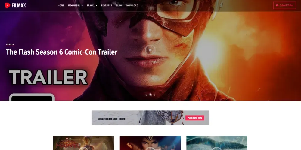 Filmax Movie Blogger Template Free 2023