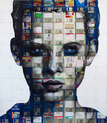 Floppy Disk Portraits by Nick Gentry Seen On www.cars-motors-modification.blogspot.com