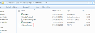 twrp recovery file into the ADB kit folder 