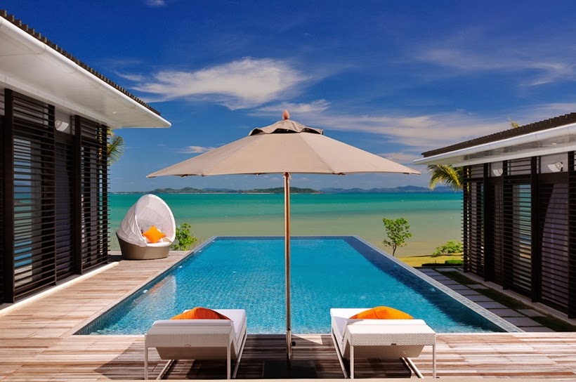 Swimming pool view in Contemporary villa in Phuket, Thailand