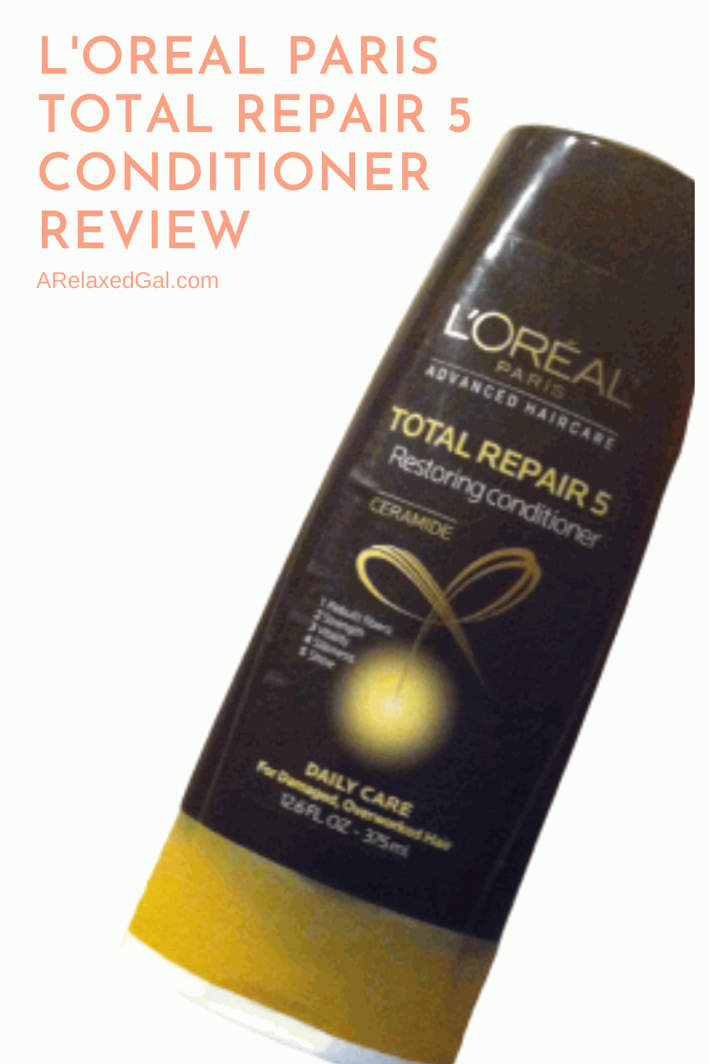 A review of L'Oreal Paris Ceramide Total Repair 5 Restoring Conditioner on relaxed hair. | A Relaxed Gal