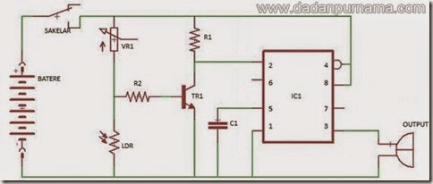 skema alarm sensor cahaya