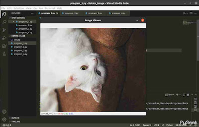 Rotated image 90 degree anti-clockwise using python opencv