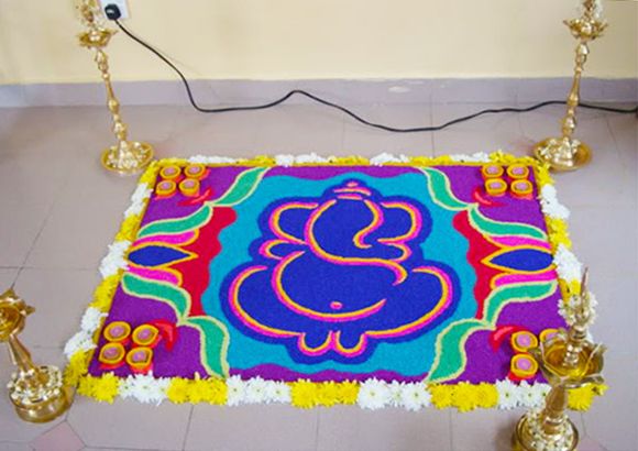 Free Hand Rangoli Designs