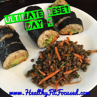 Ultimate Reset Recipe, Nori Rolls with Tempeh and Veggies, www.HealthyFitFocused.com , Julie Little