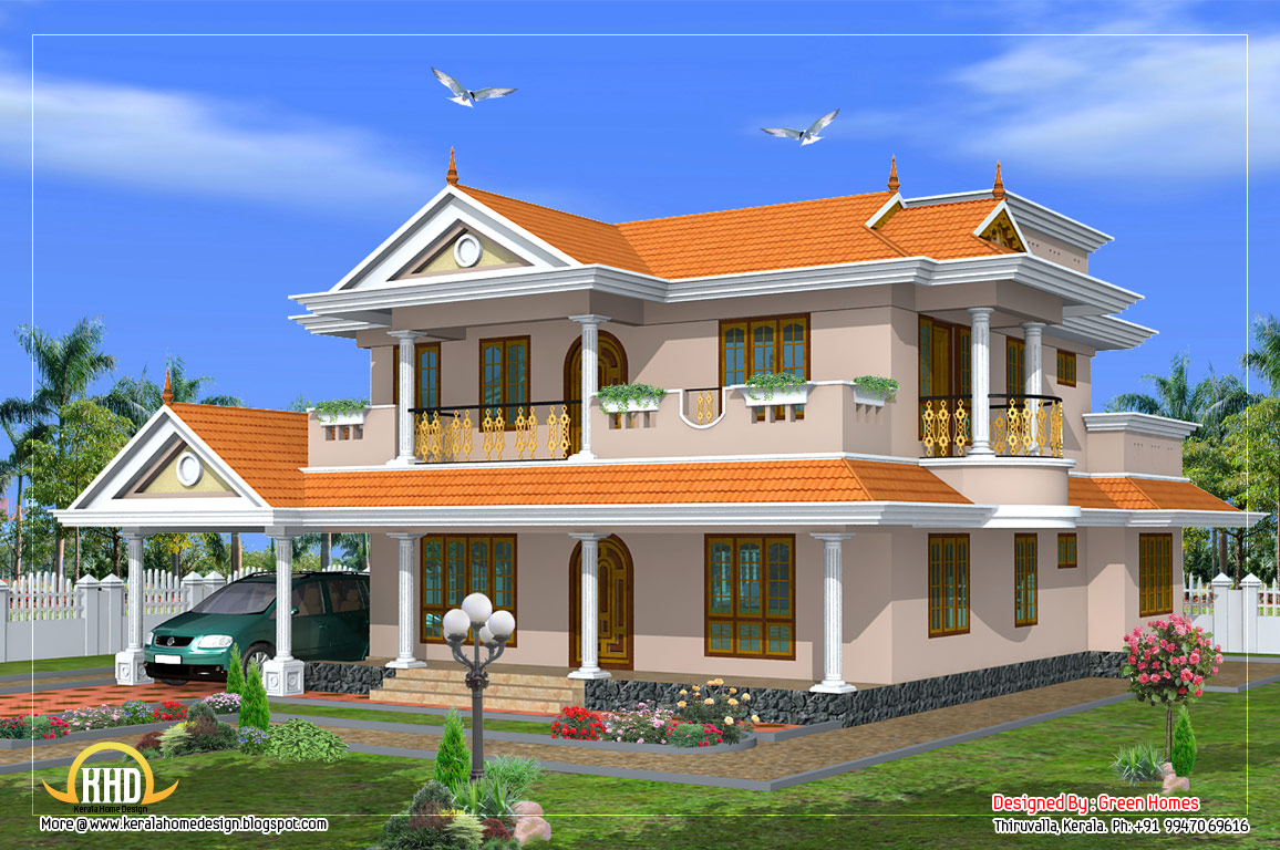 Beautiful 2  Storey  house  design  2490 Sq Ft Indian  