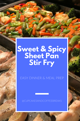 Sweet and Spicy Sheet Pan Stir Fry @cupcakesandcoffeebreaks