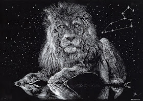 03-The-lion-Leo-constellation-Black-and-White-Drawings-Vitaly-Medved-www-designstack-co