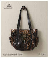 Miche Bag Lisa Demi Shell, Bronze Leopard Print Purse
