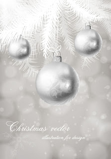 お洒落なクリスマス ボールの背景 christmas ball background vector イラスト素材2