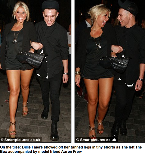 Saturday night I went out with Billie Sam Faiers from the reality TV show