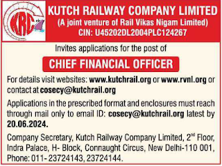 Kutch Railway Notification 2024