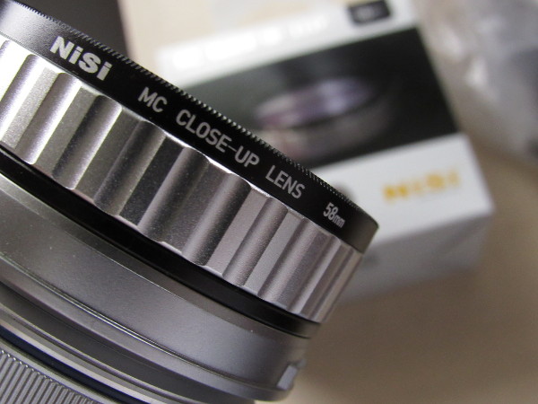 Nisi 58mm Close-up Filter Mounted On Olympus EPL-9