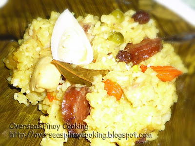 Bringhe Serve on Banana leaf