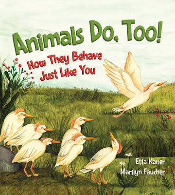 Animals Do, Too! introduces kids to how wild animals and humans are alike. We dance, grow food, play tag, and blow bubbles. And guess what? Animals do too! The picture book also explains how, in the animal world, these activities serve other purposes too like practicing evading predators or creating a nest for their eggs.