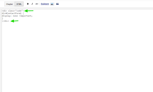 Kod kutusu blogger'a nasıl eklenir?