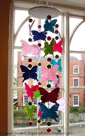 felt butterfly mobile