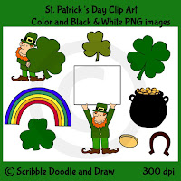 St. Patrick's day clip art for teachers clovers leprechauns horseshoe