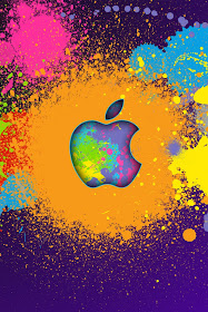 Apple Splatters iPhone Wallpaper By TipTechNews.com
