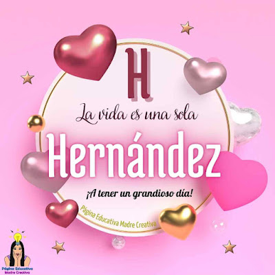 Solapin Apellido Hernández para imprimir gratis - Apellido para descargar