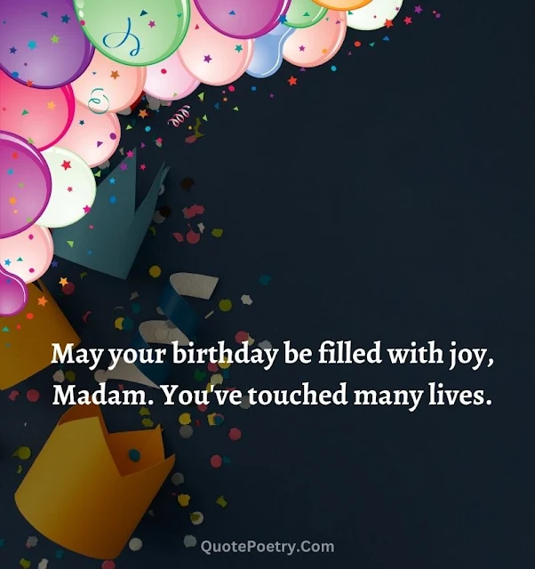 Madam Birthday Wishes, Quotes And Messages