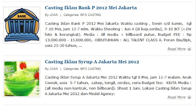 Casting sinetron, lowongan casting 2011, lowongan casting 
