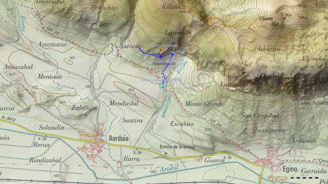 Mapa Via Goxo-goxo Egino