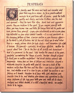 desiderata