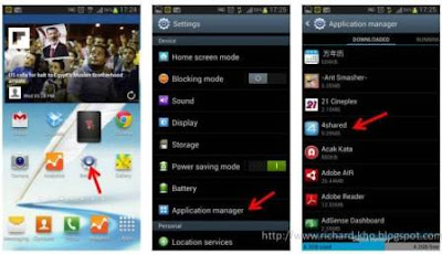 menghapus aplikasi android
