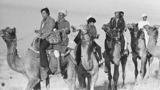A camel ride scene from Sonar Kella (Bengali, 1974)