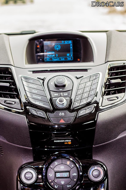 The 2014 Ford Fiesta - central console is created in a nice V-shape form