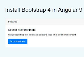 Cài đặt Bootstrap 4 trong Angular 9